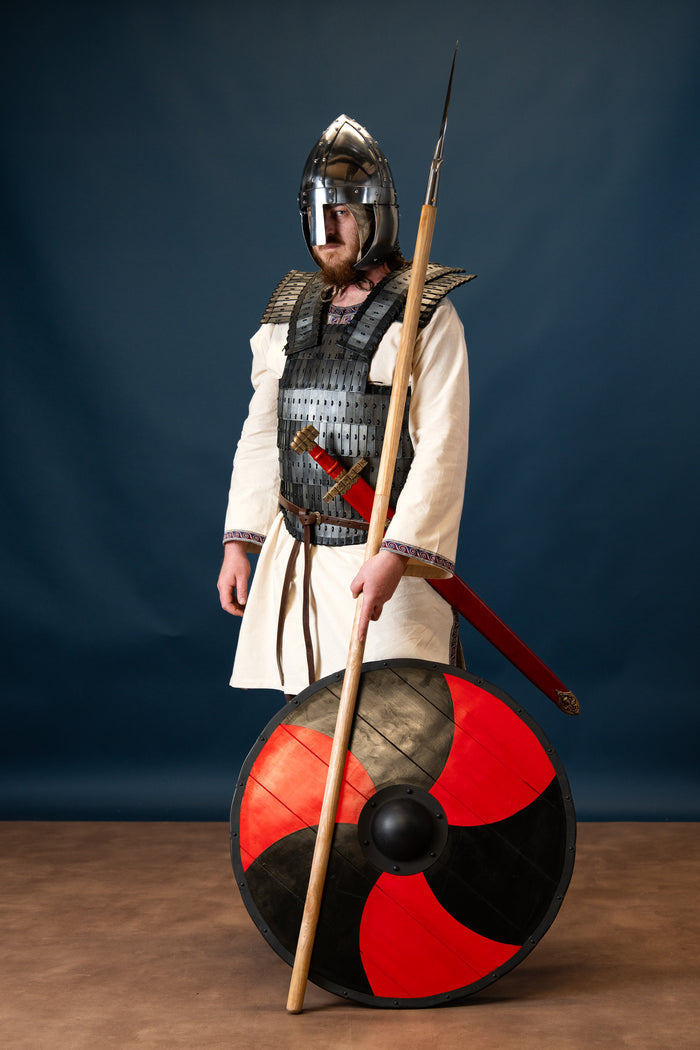Early medieval lamellar armour Visby, bronzed