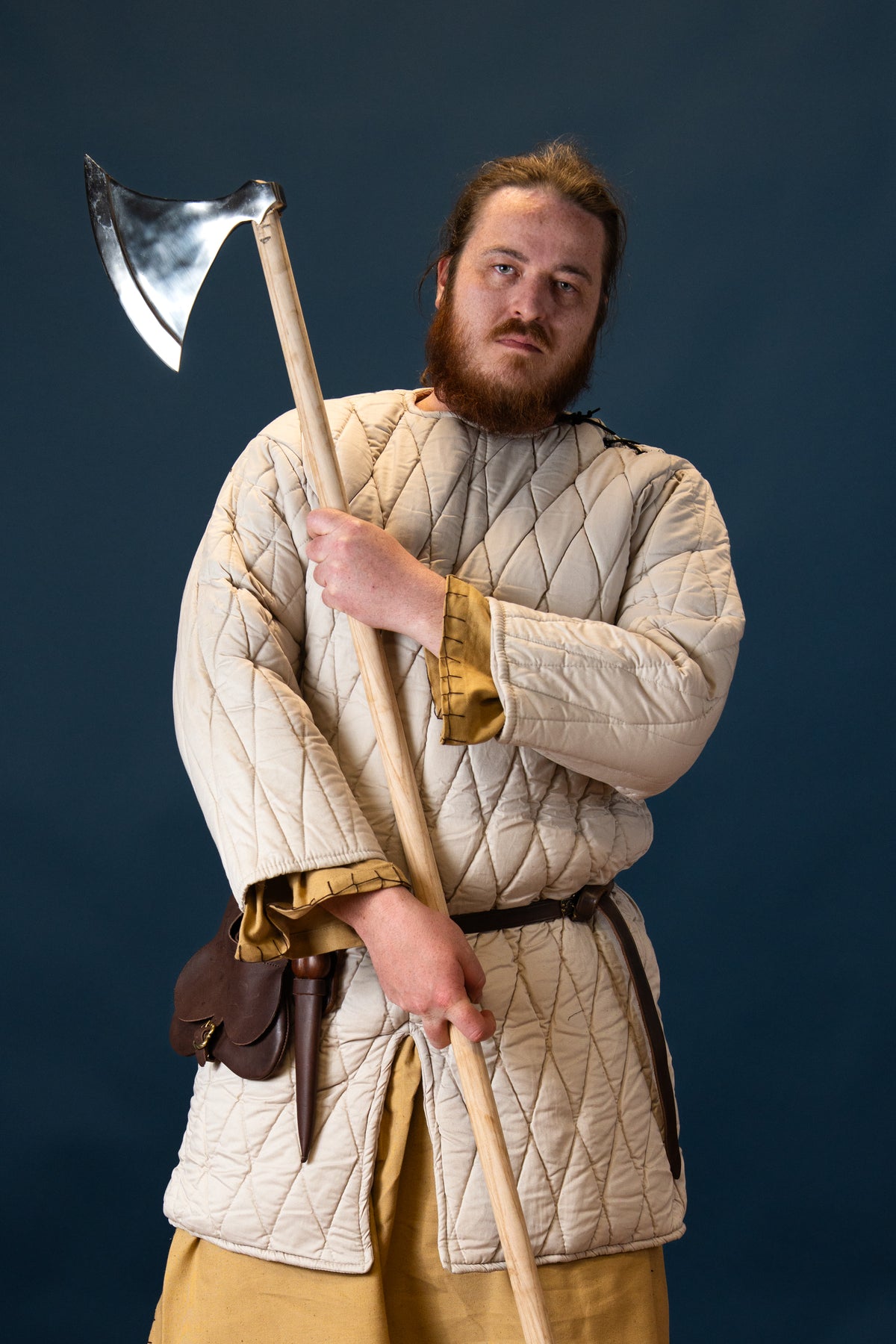 Medieval gambeson, cream