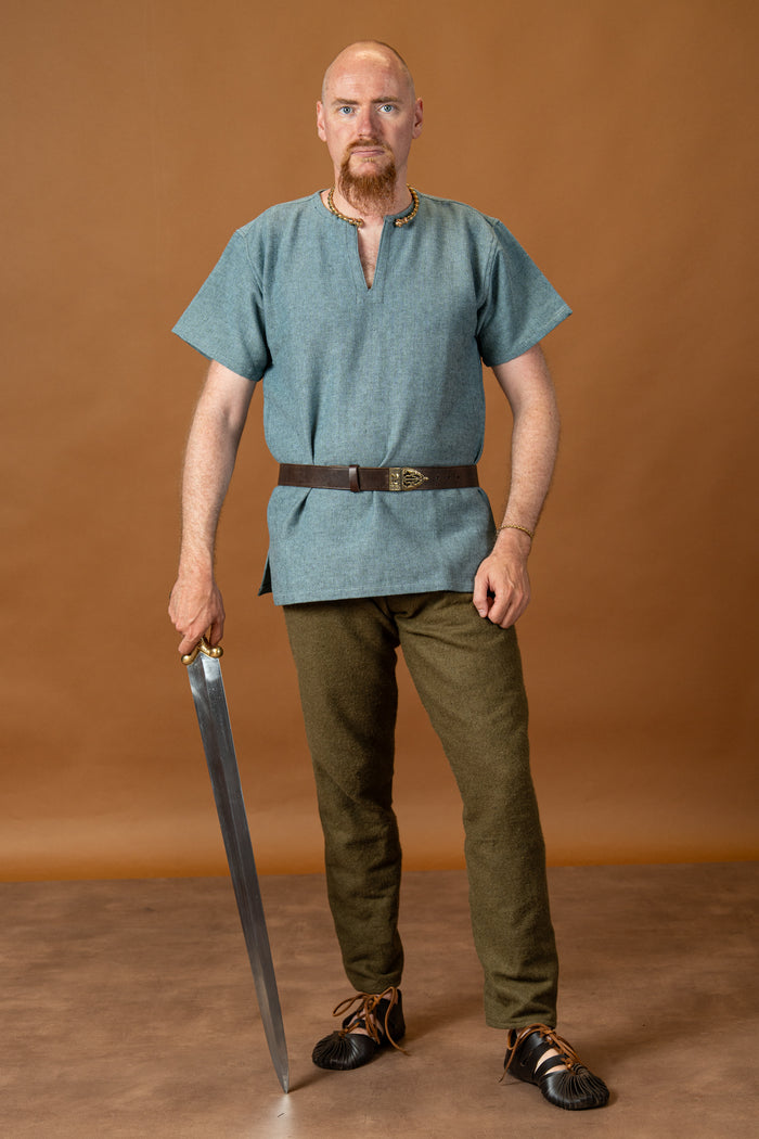 Túnica vikinga corta Edmund, azul