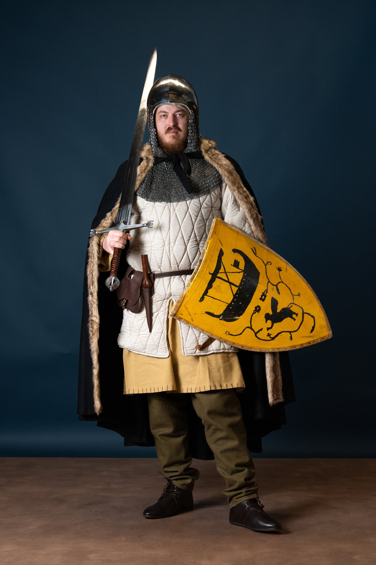 Medieval gambeson, cream