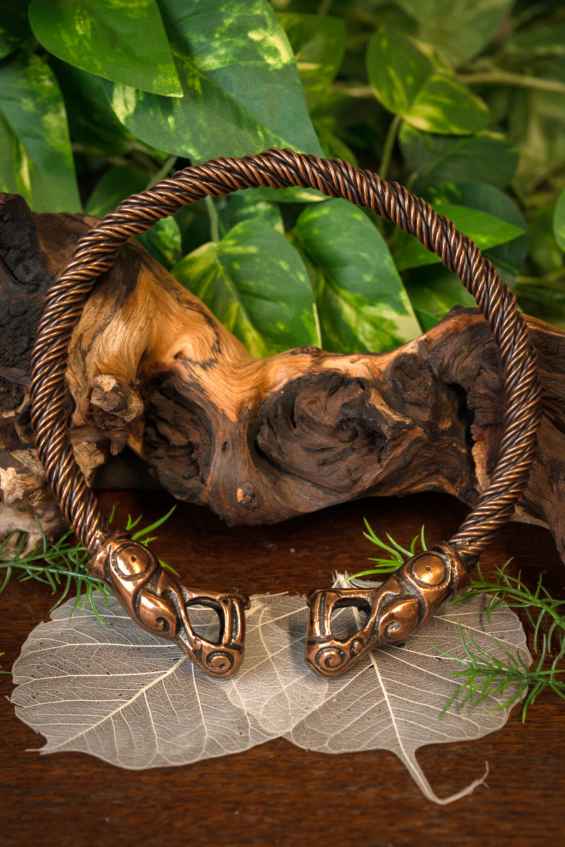 Wikinger Torques mit Drachen, Kupfer