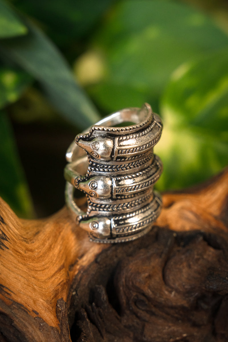 Germaanse IJzertijdring Segerstad, verzilverd brons