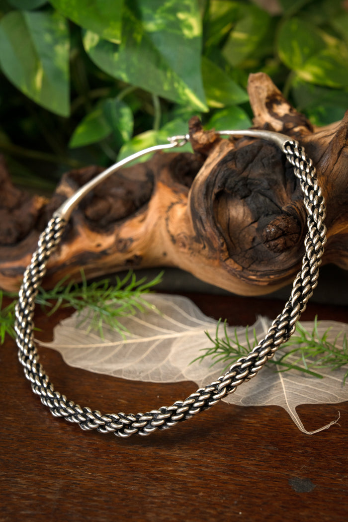 Wikinger Torque Huscarl, versilberte Bronze