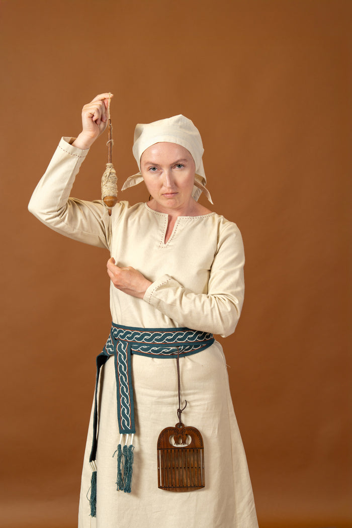 Vikinghoofddoek Marianne, set van 2, bruin & crème