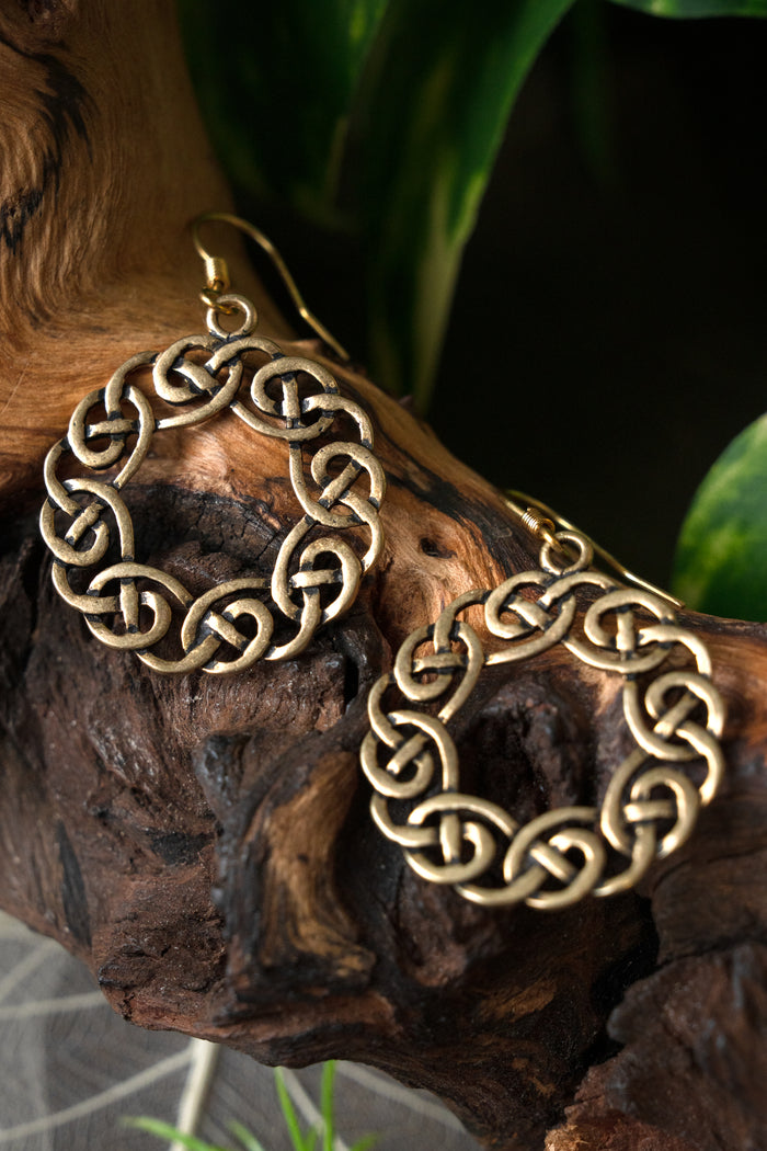 Kolczyki – celtycki wieniec, brąz