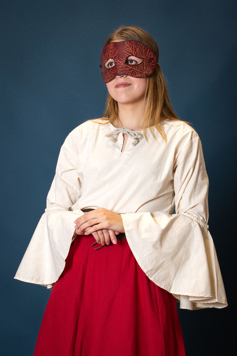 Leren masker Nessa, rood