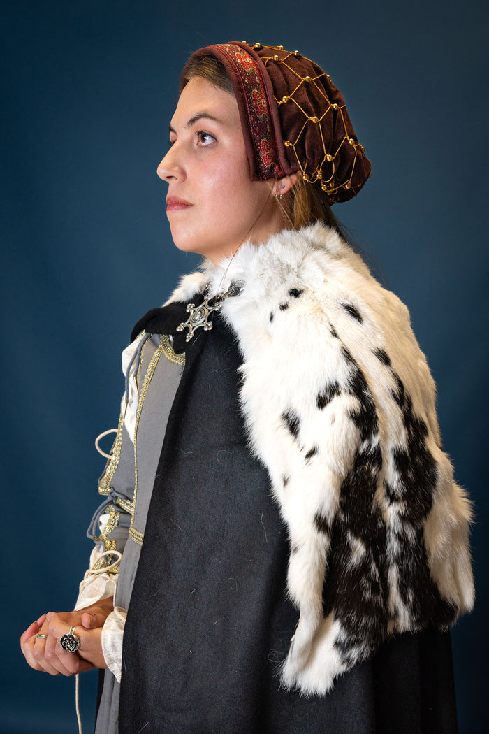 Pelskrage Lagertha, kremhvit