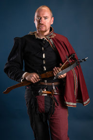 Mandilion, musketierkappe François, rød