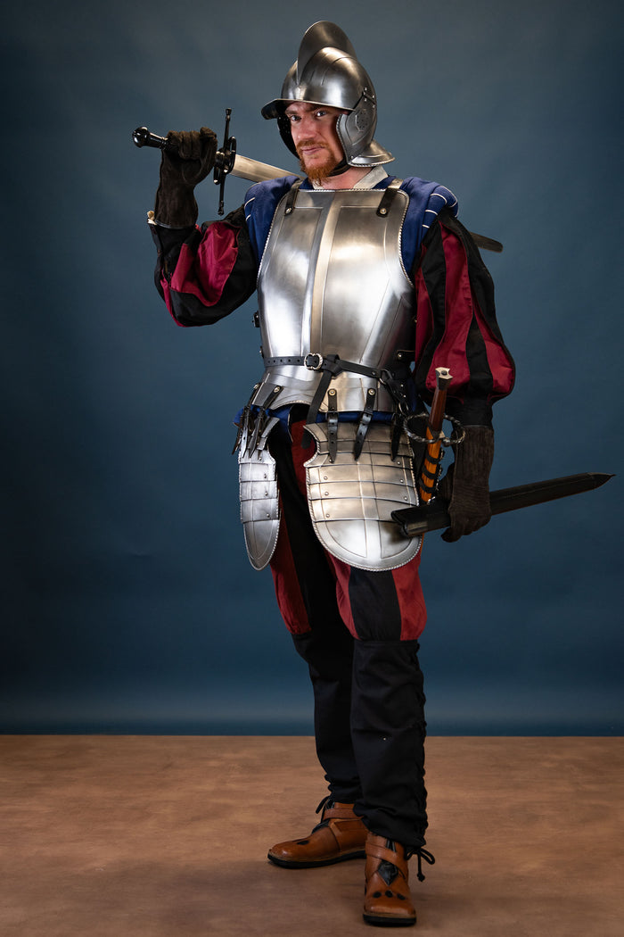 16e eeuwse Burgonet Kaspar gepolijst, 1.2 mm