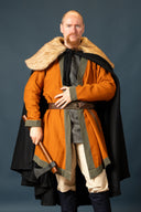 Fur cloak John, black, wool mix