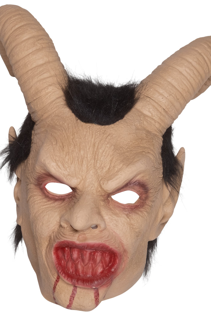 Masker Krampus met hoorns - vooraanzicht