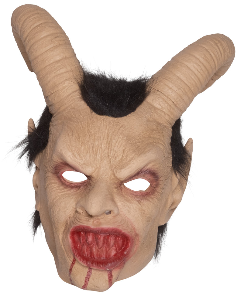 Masker Krampus met hoorns - vooraanzicht