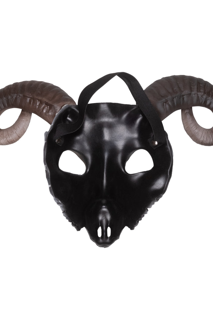 Masker schedel met gedraaide hoorns - detail 2
