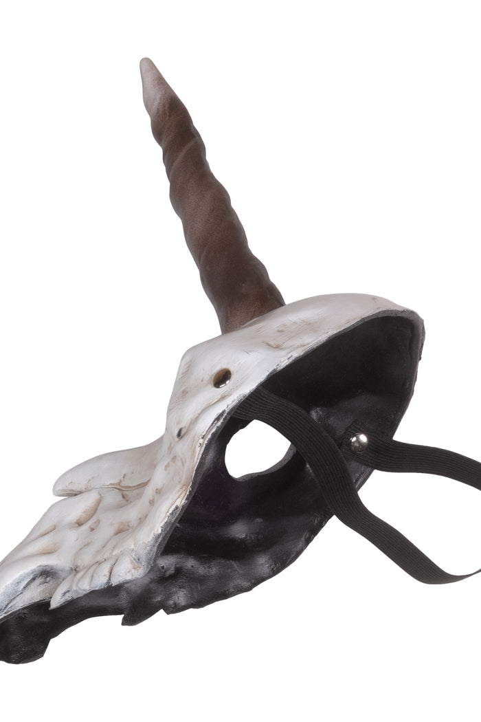 Masker eenhoornschedel - vooraanzicht