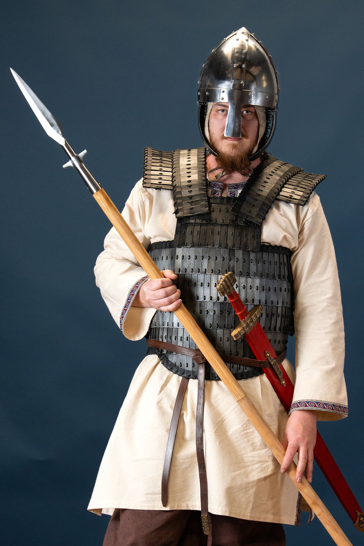 Early medieval lamellar armour Visby, bronzed