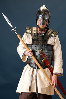 Early medieval lamellar armour Visby, bronzed