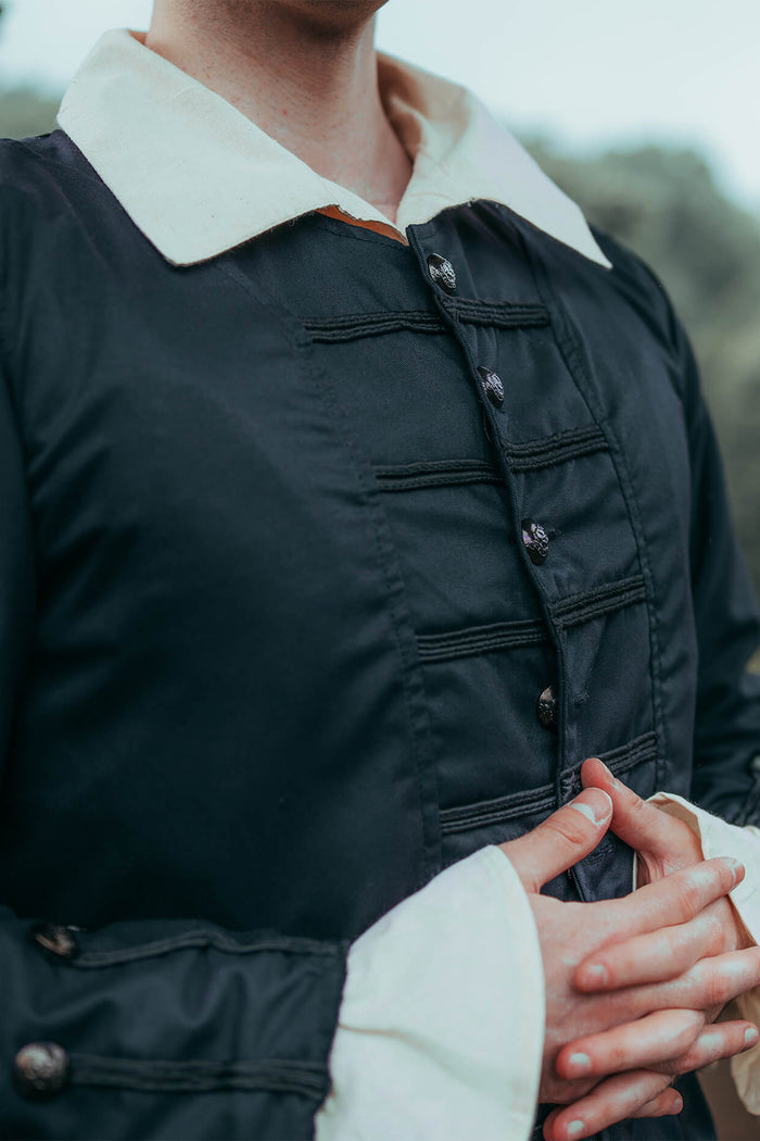 Piraten jas Enigo, zwart