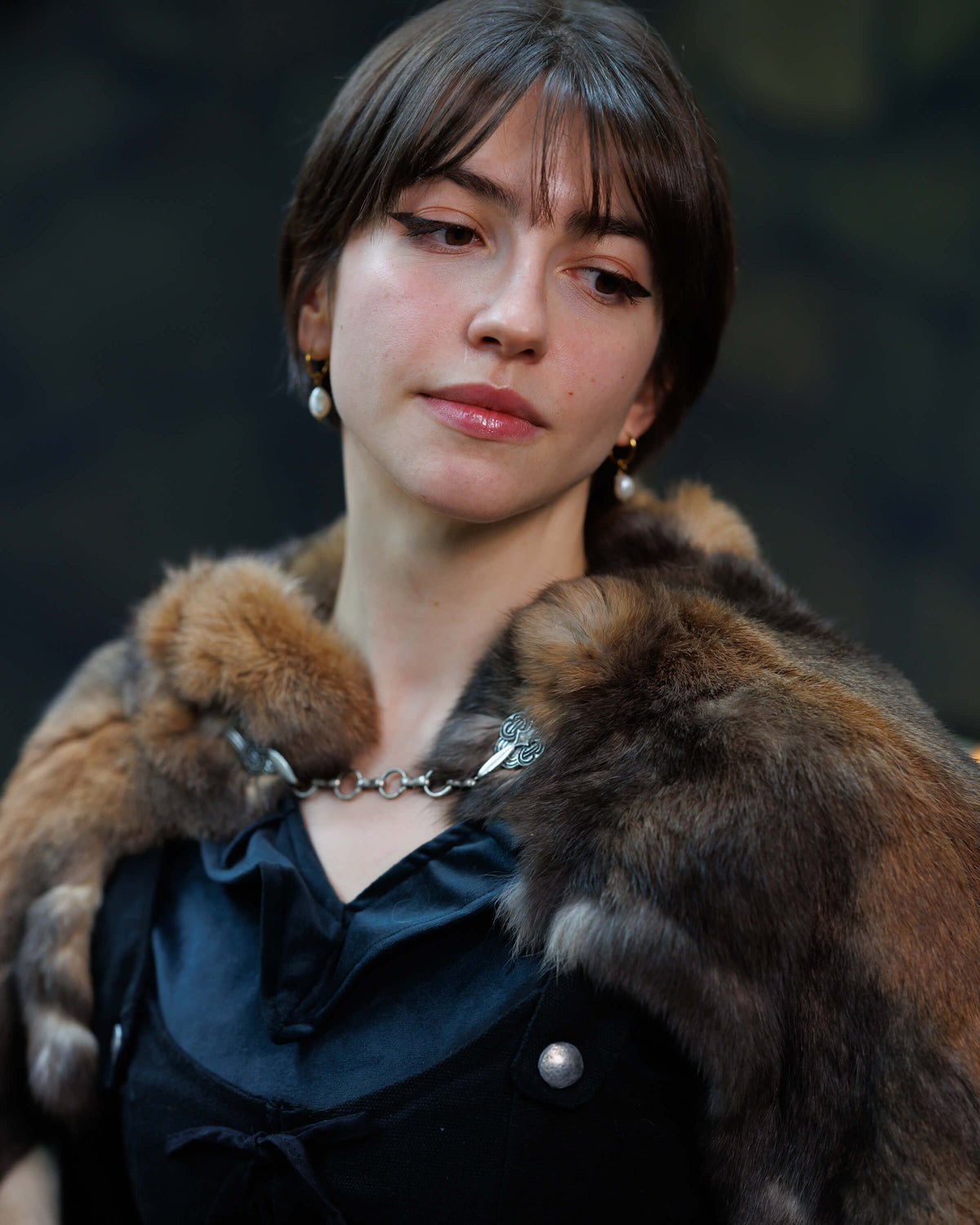 Bont kraag Ragnar, bruin