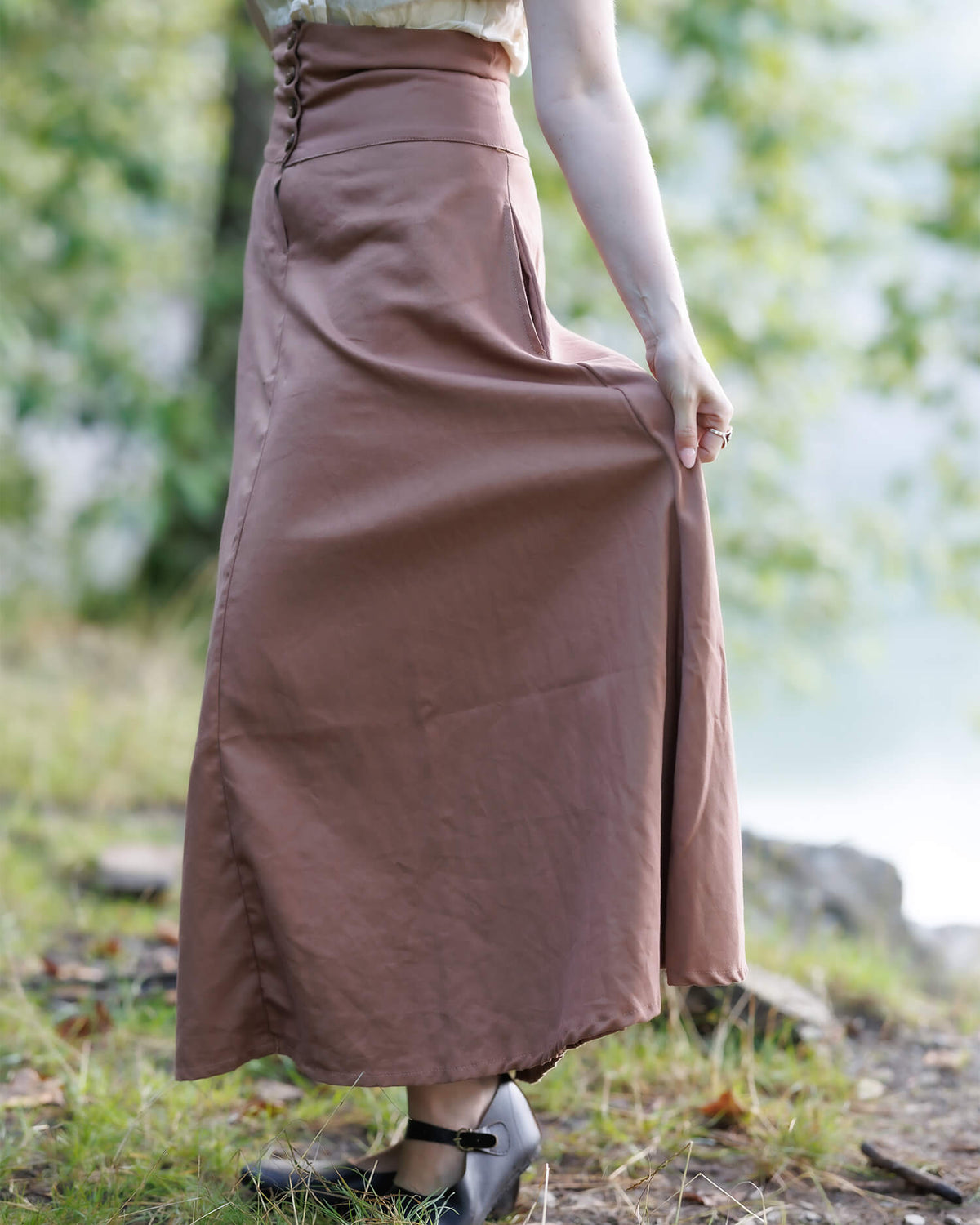 Rok Hannah, zandkleurig