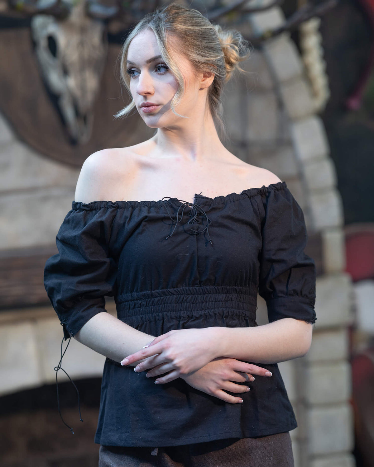 Barokk bluse Judyta, krem