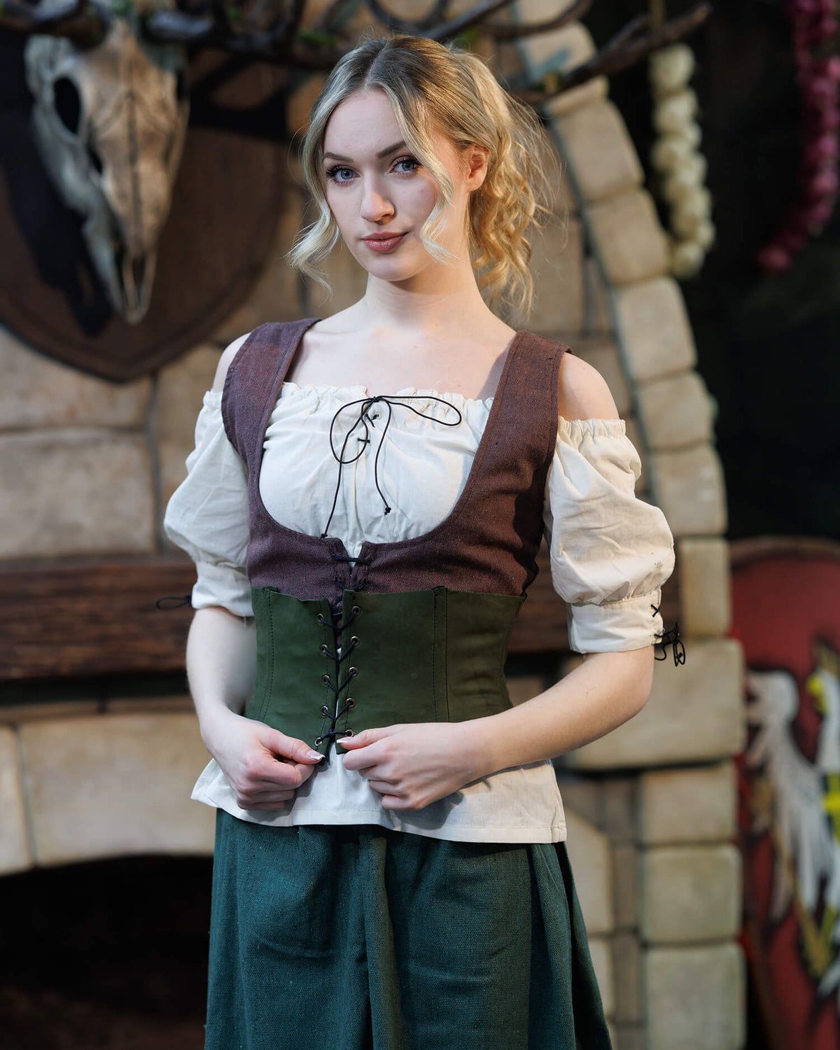 Barokk bluse Judyta, krem