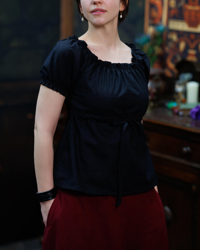 Barok blouse Kalina, zwart