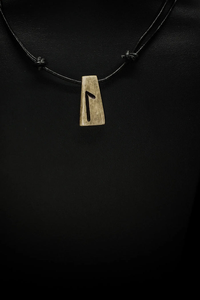 Bone rune pendant L, Lagaz