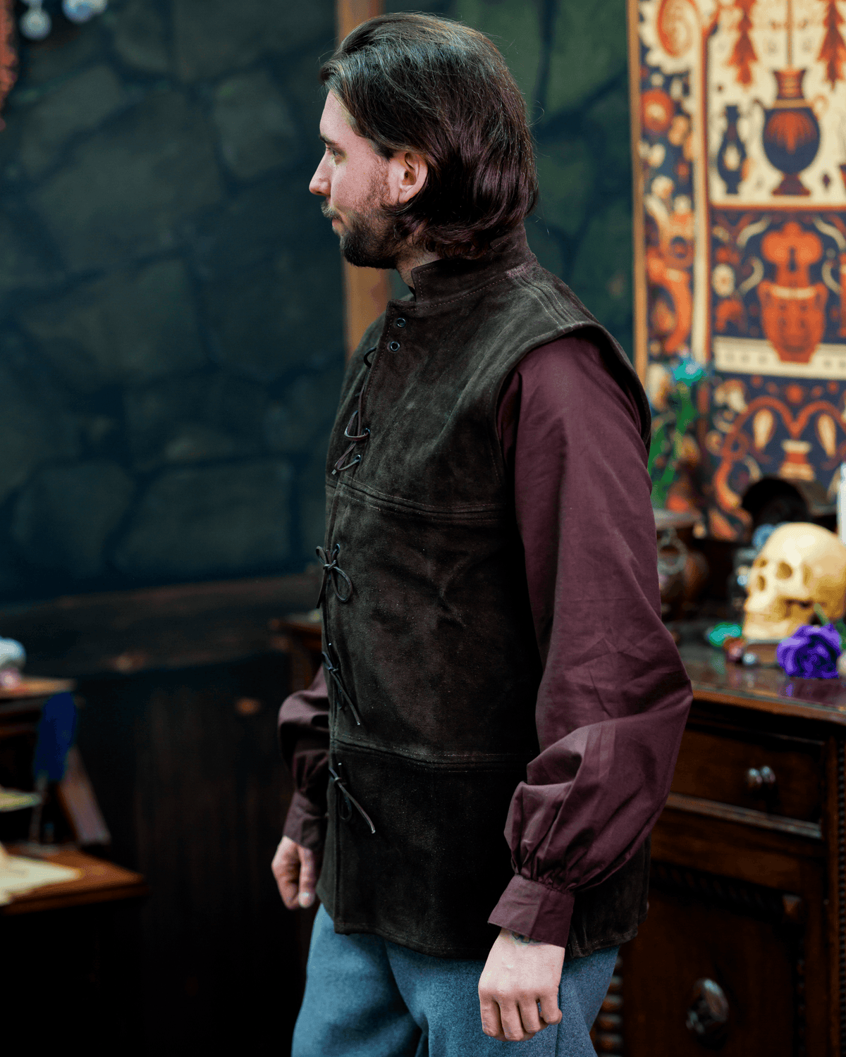 Doublet Laertes, 2nd half 15th century, suede, brown