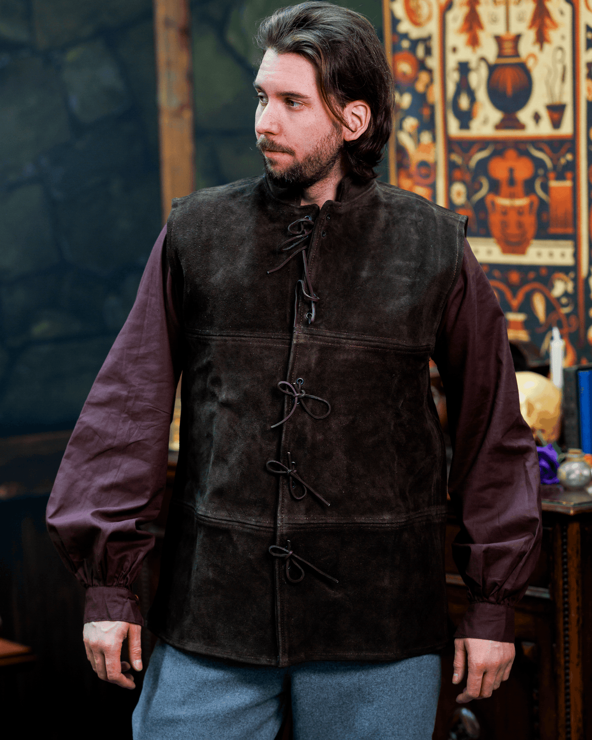 Doublet Laertes, 2nd half 15th century, suede, brown