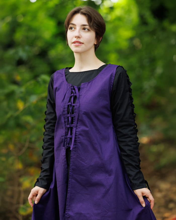 Mittelalterliches Überkleid Leandra, blau