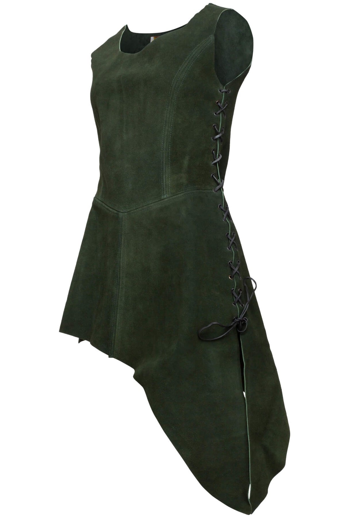 Leather dress Lunette, green