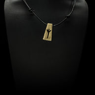 Bone rune pendant M, Algiz