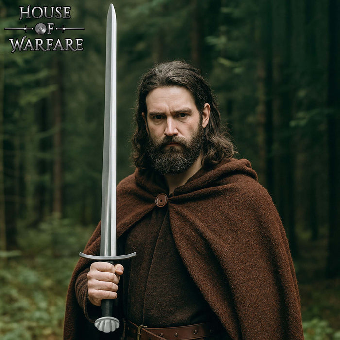 Viking sword Olaf with scabbard, semi-sharp