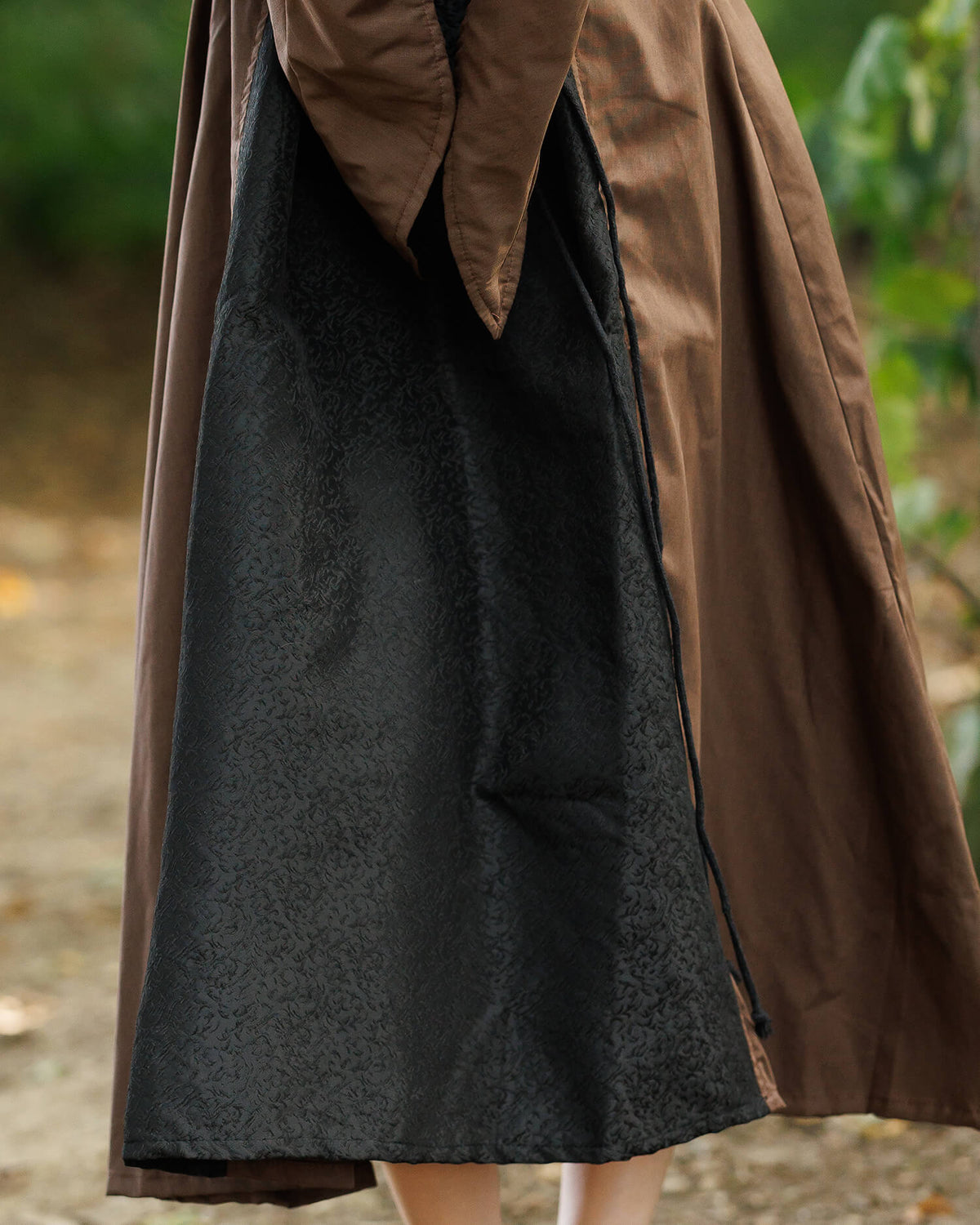 Medieval dress Ophelia, brown-black