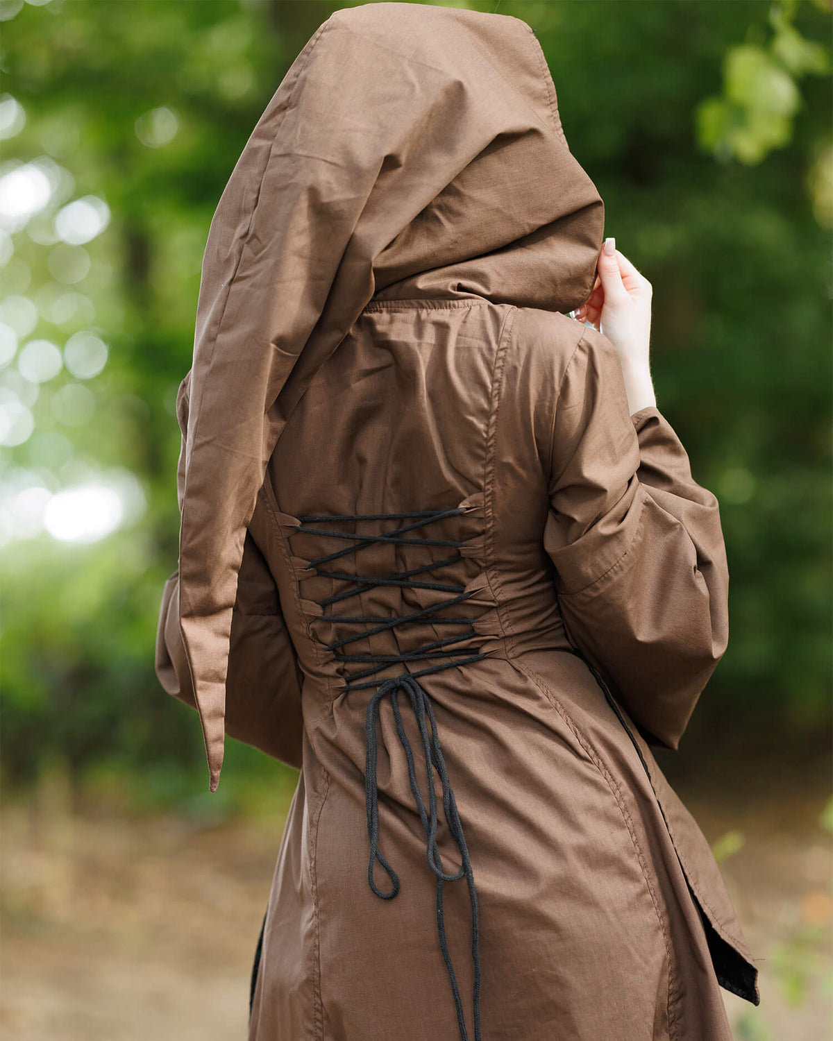 Medieval dress Ophelia, brown-black