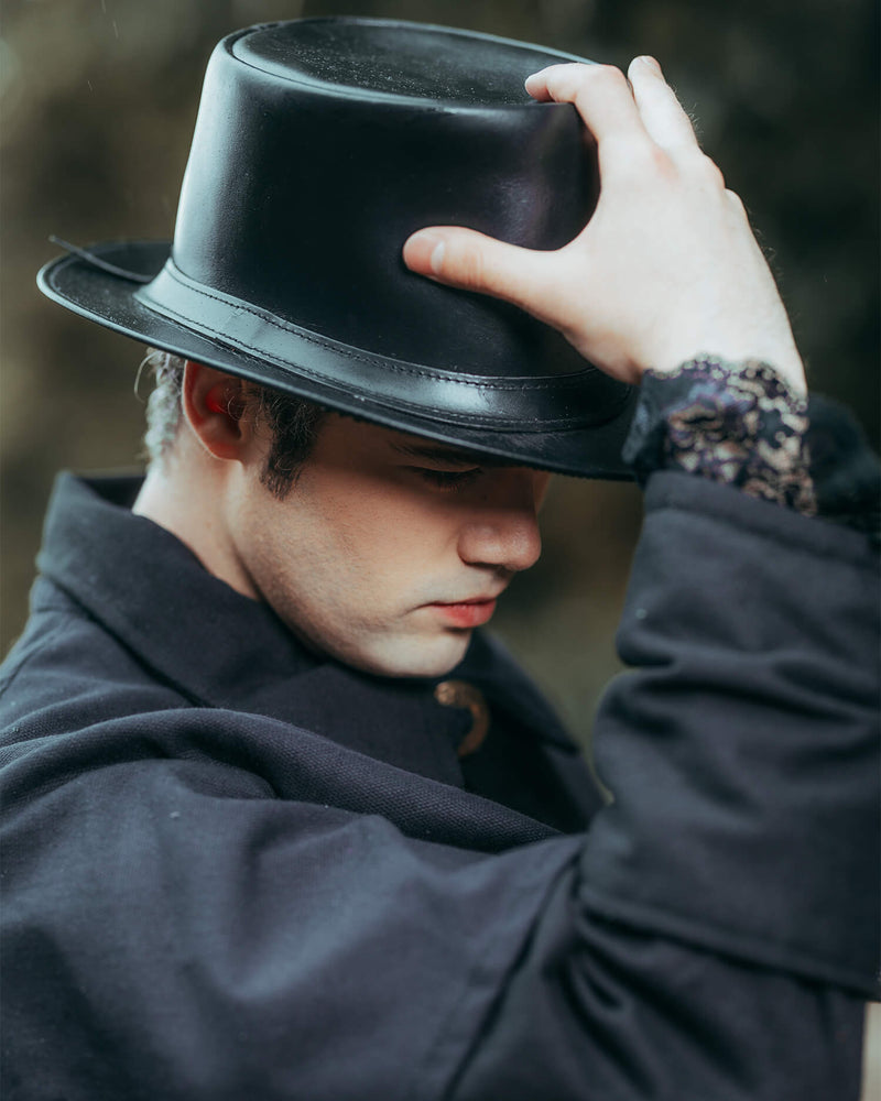 Lederhut Paddy, schwarz