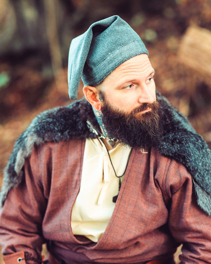 Vikingehue Toki, grå, uldblanding