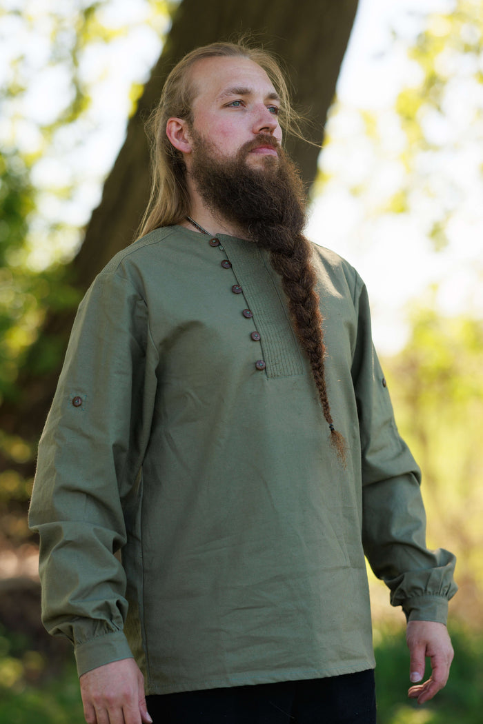 Camisa eslava Tymond, verde oliva