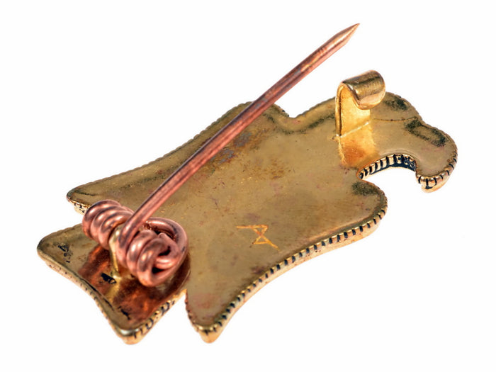 Oostgotische adelaarsfibula, rechts, verzilverd brons