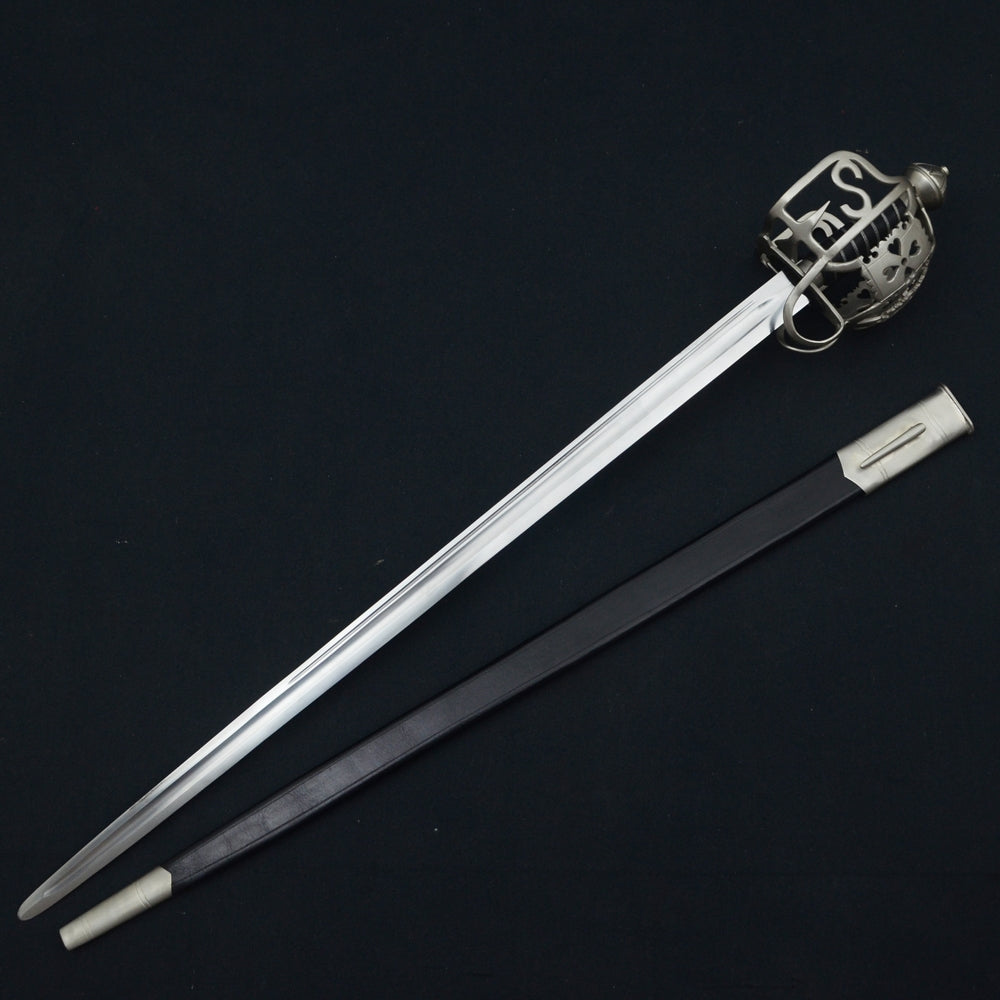 Jacobite korfzwaard (broadsword), 18e eeuw, semi-scherp (afbeelding 6)