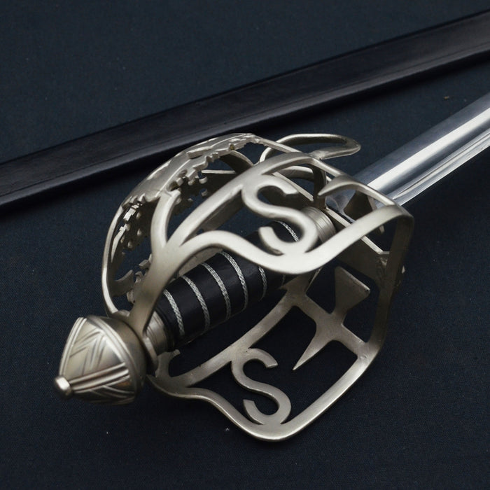 Jacobite korfzwaard (broadsword), 18e eeuw, semi-scherp (afbeelding 8)