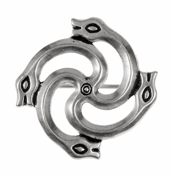 Fibule du serpent baltique, Kernavė, bronze argenté