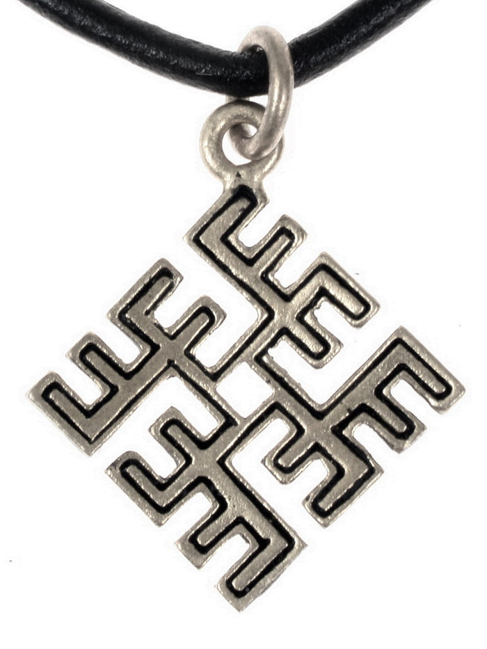 Baltisch Ugunskrusts-hanger (vuurkruis), brons
