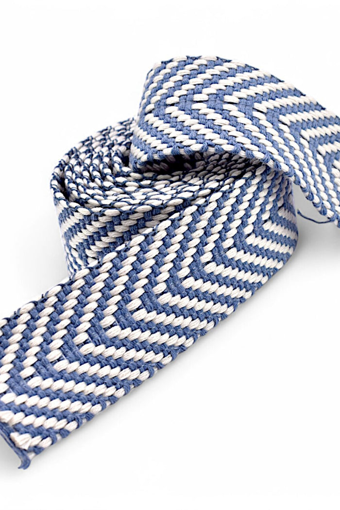 Romeinse gordel visgraat, blauw