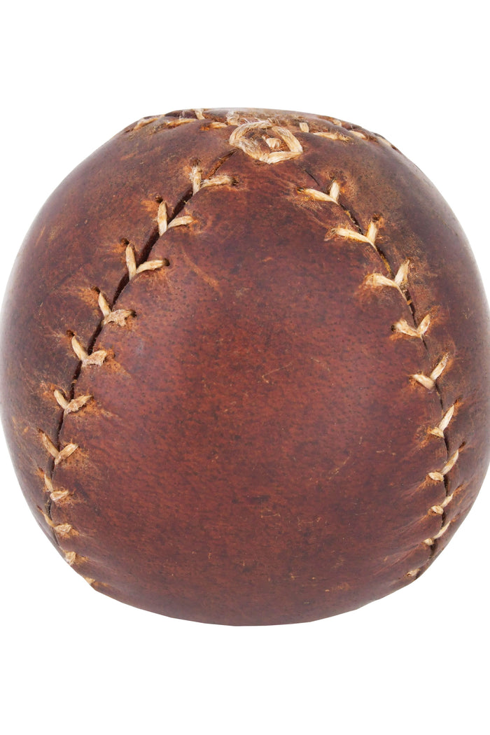 Middeleeuwse leren bal bruin 7 cm
