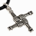 Přívěsek irský kříž Brigid, postříbřený bronz