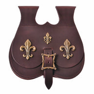 Njurväska Fleur-de-Lys, senmedeltida, brun