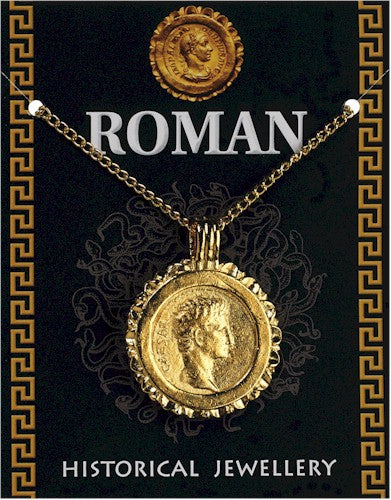 Romeinse munthanger Caesar, verguld tin