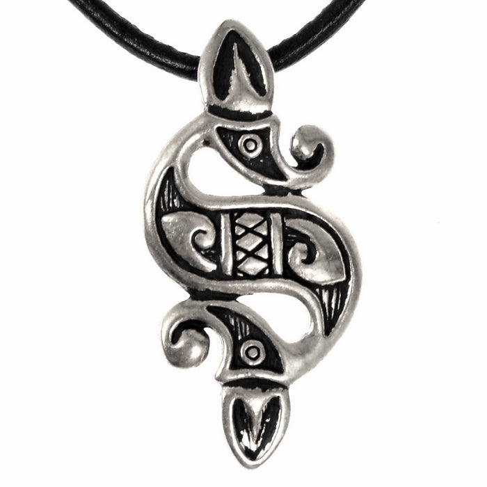 Keltisch zeepaardje-amulet, 1e eeuw, verzilverd brons