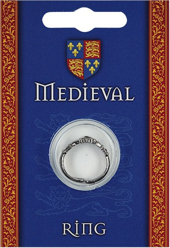 Ring met gevouwen handen, tin